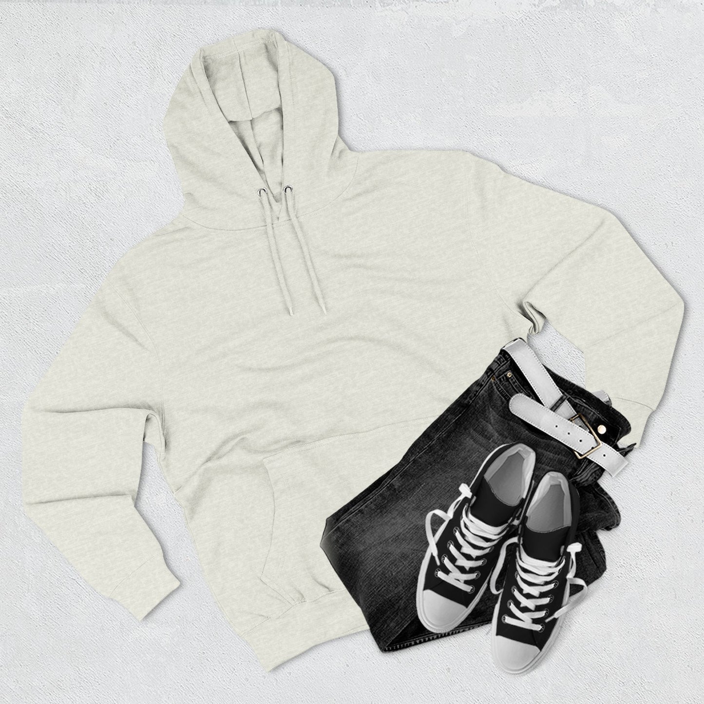 Three-Panel Fleece Hoodie with Graphic Design – Cozy Streetwear for Everyday Style