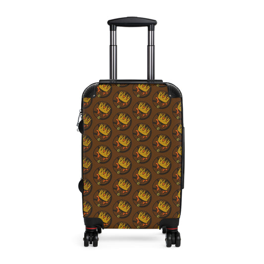 Travel Suitcase with Fun Flame Design