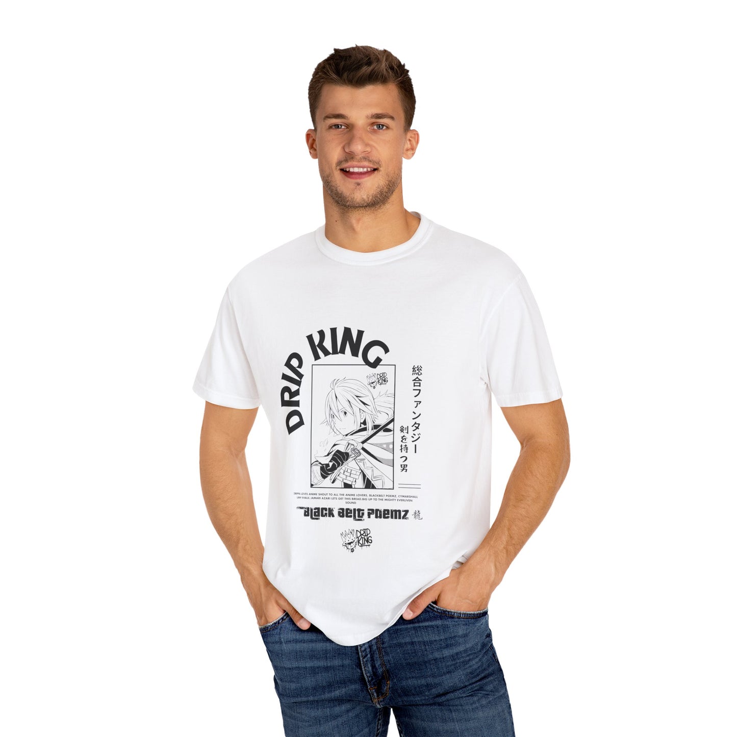 Drip King Unisex Garment-Dyed T-Shirt - Streetwear Vibe for Trendsetters