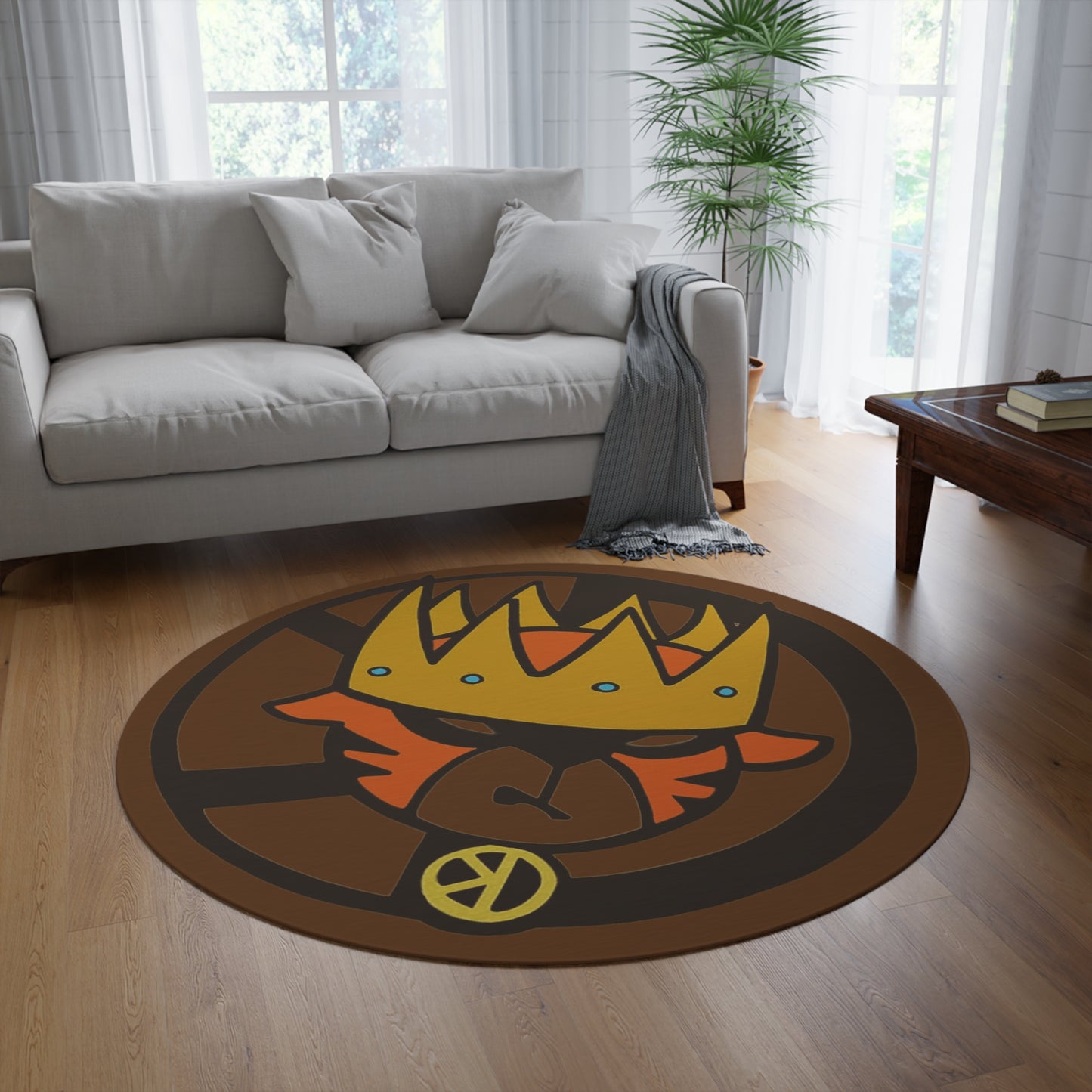 Drip King Round Rug