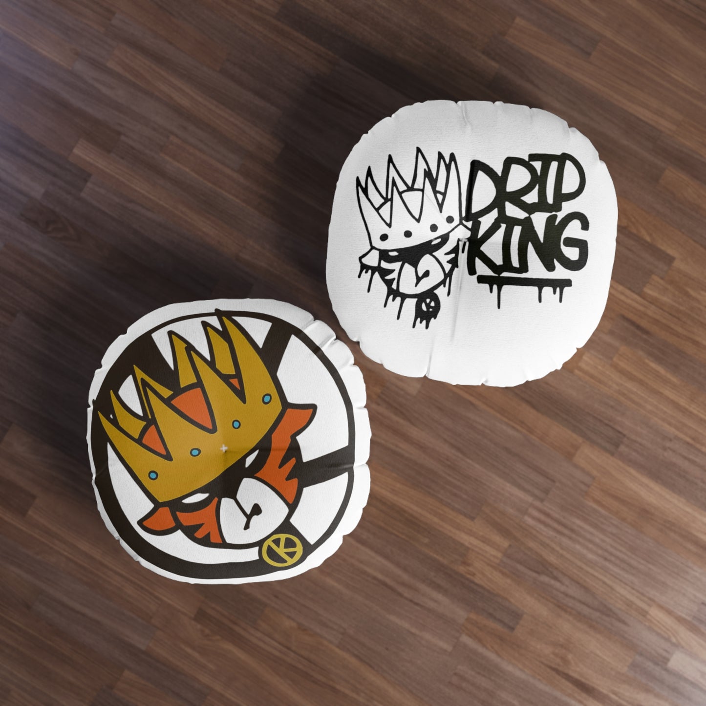 Drip King Tufted Floor Pillow, Round