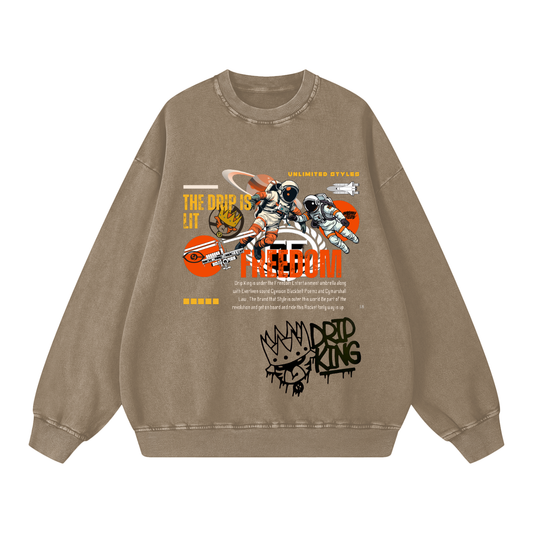Acid Wash Oversize Sweatshirt - 360 GSM