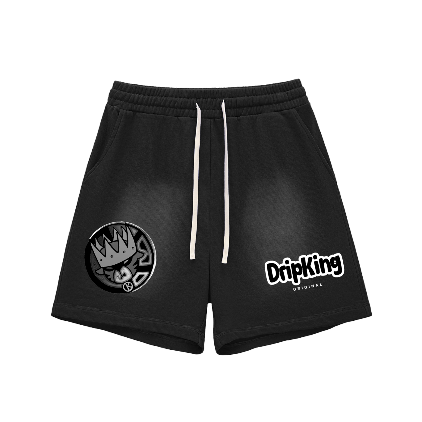 Sun Fade Raw Edge Cotton Shorts