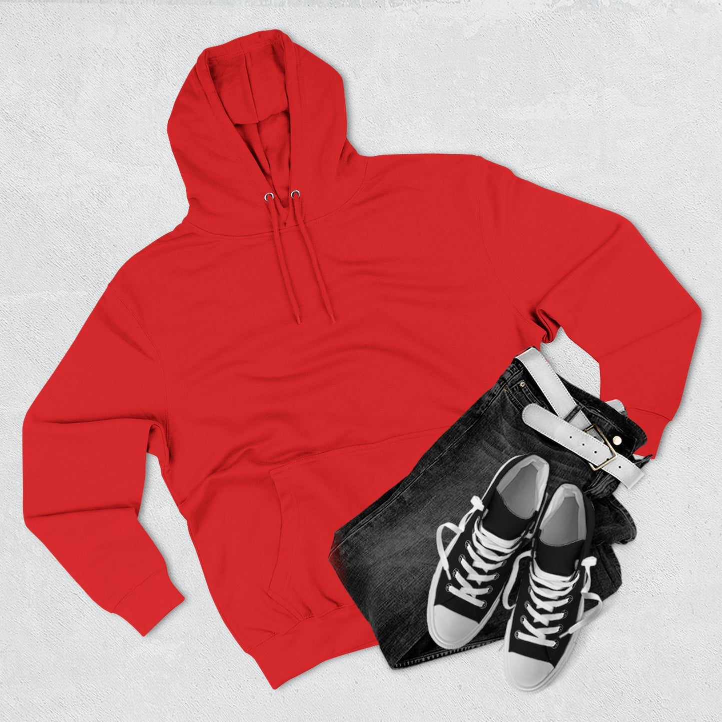 Three-Panel Fleece Hoodie with Graphic Design – Cozy Streetwear for Everyday Style