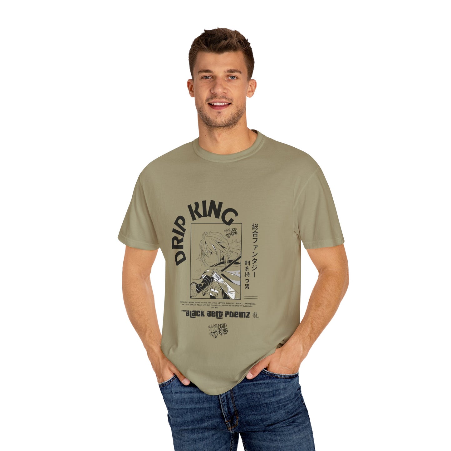 Drip King Unisex Garment-Dyed T-Shirt - Streetwear Vibe for Trendsetters
