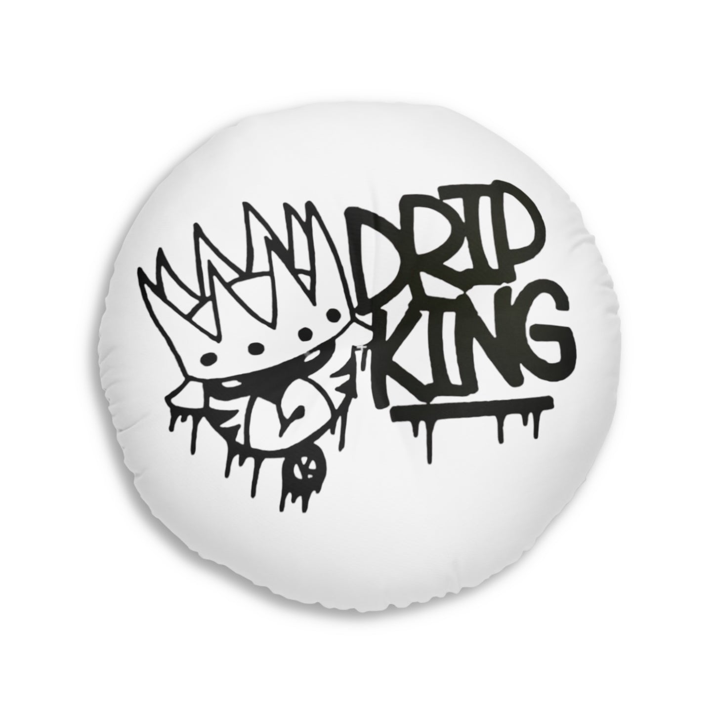 Drip King Tufted Floor Pillow, Round