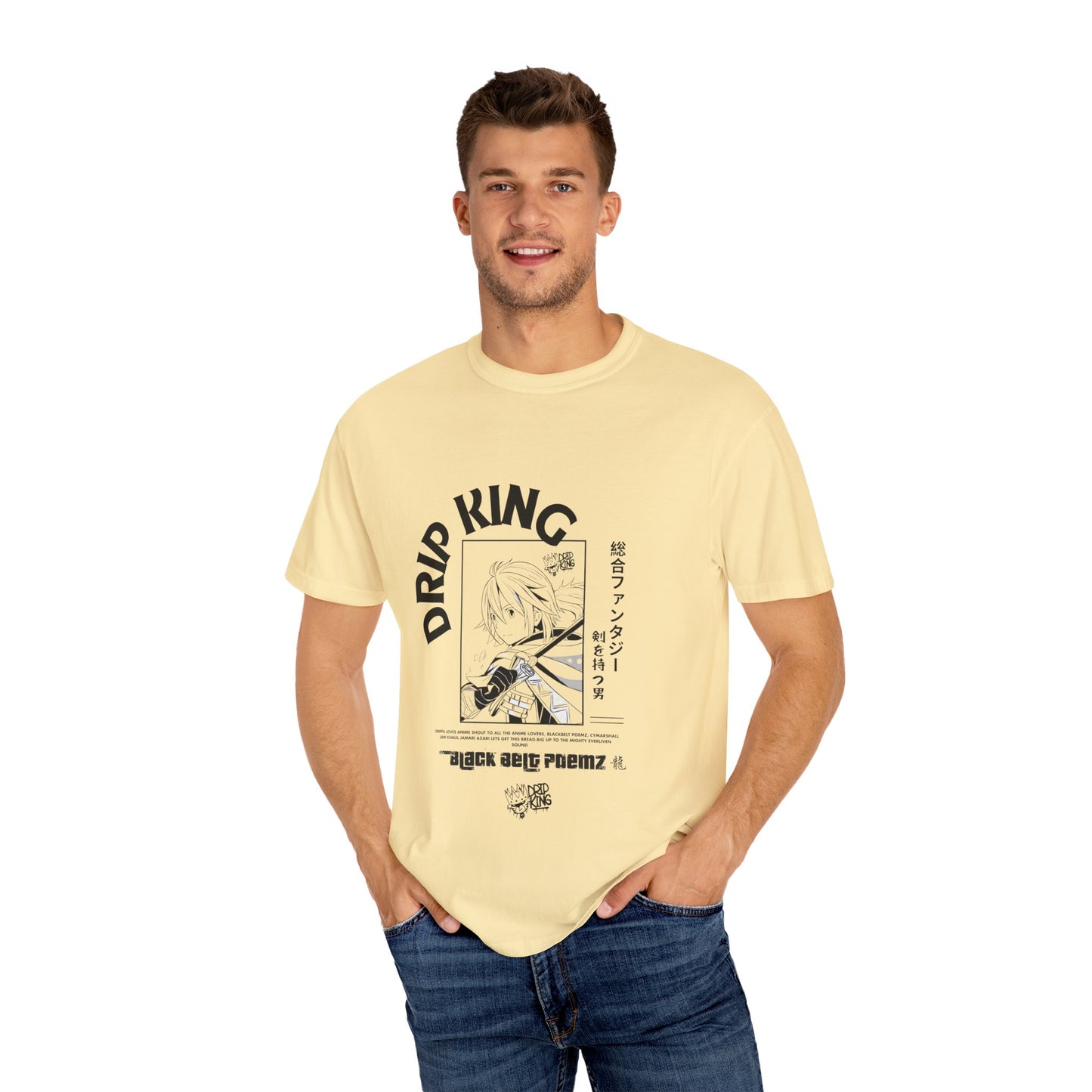 Drip King Unisex Garment-Dyed T-Shirt - Streetwear Vibe for Trendsetters
