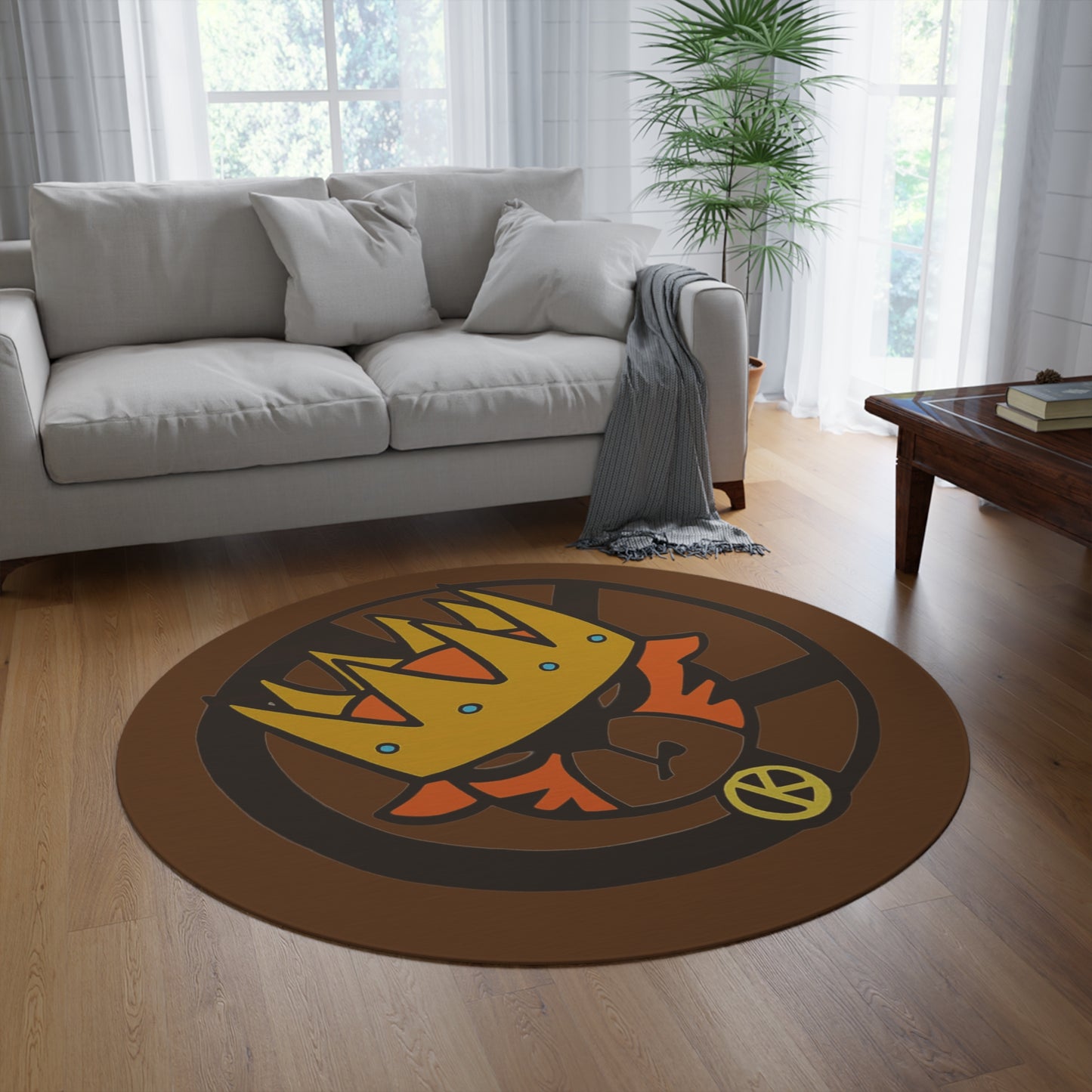 Drip King Round Rug