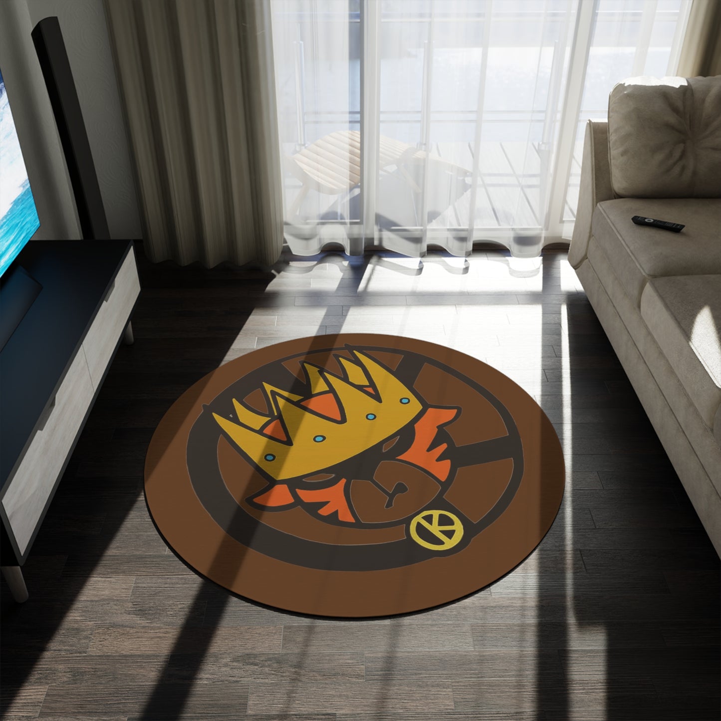 Drip King Round Rug