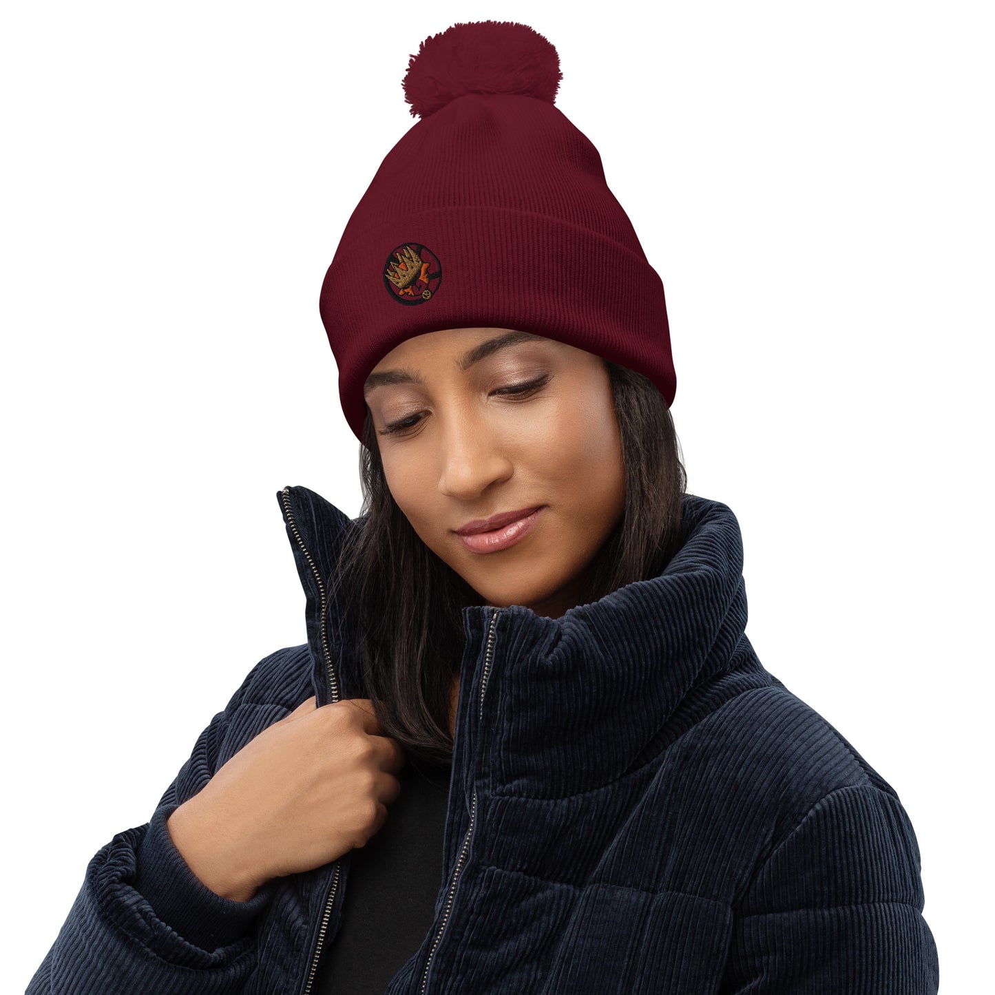 drip king Pom pom beanie